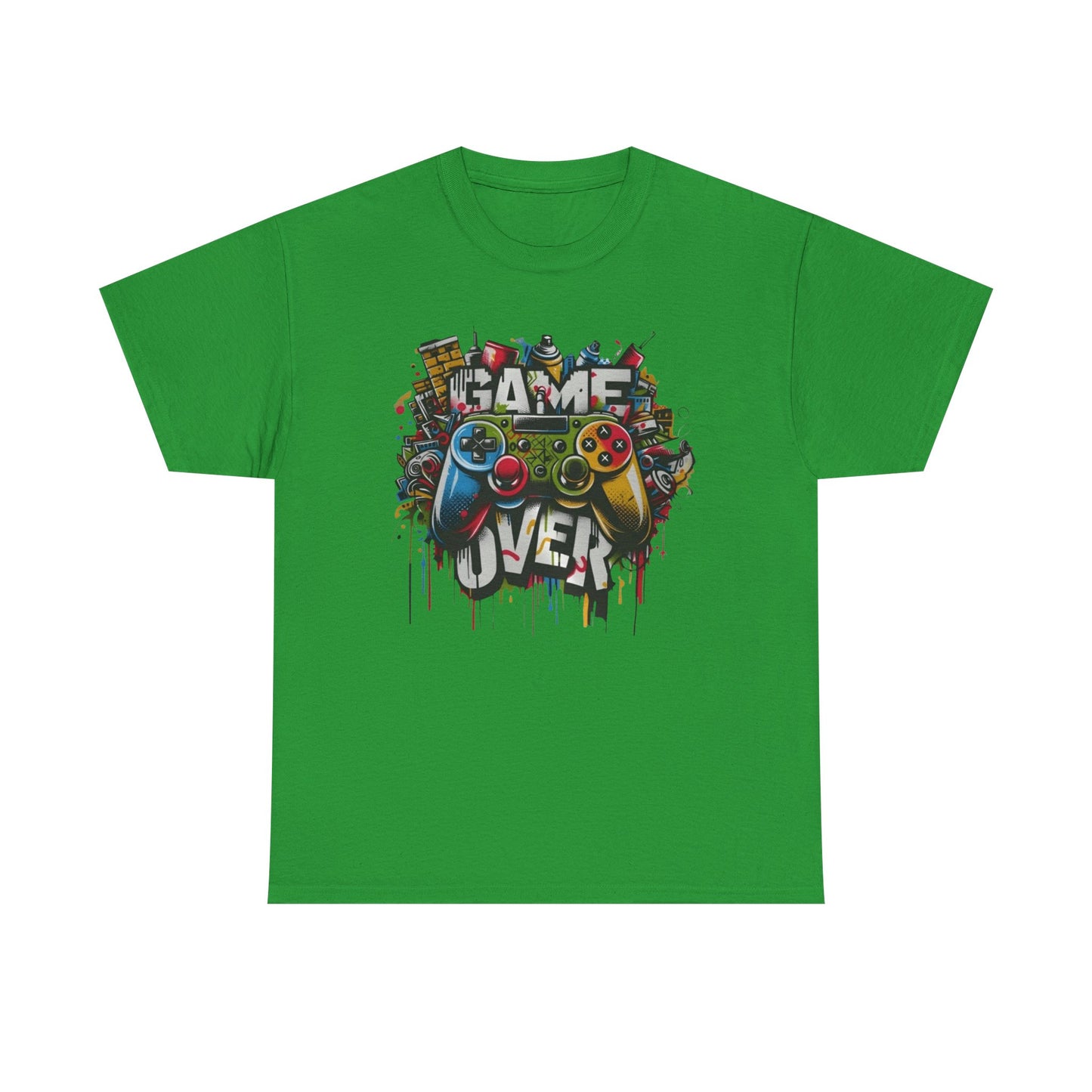 Game Over Unisex Heavy Cotton Tee, Gamer Shirt, Video Game Apparel, Casual Wear, Perfect Gift for Gamers, Birthday Gift, Fun Tee