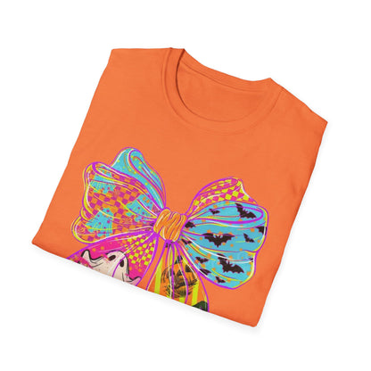 Colorful Bow Graphic Unisex T-Shirt, Fun Graphic Tee, Stylish Casual Wear, Perfect Gift for Birthdays, Festivals, and Celebrations