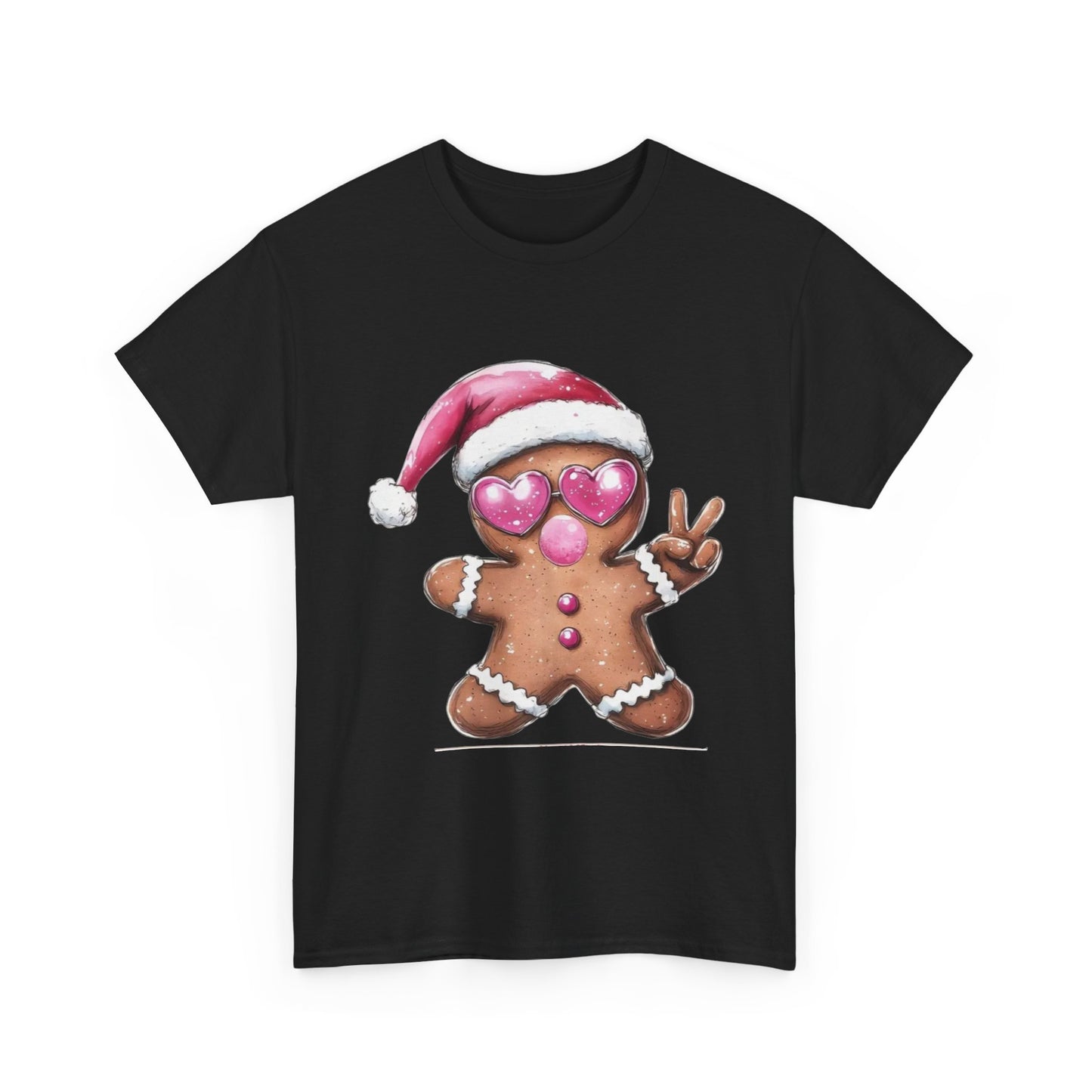 Festive Gingerbread Tee, Unisex Christmas T-Shirt, Cute Holiday Apparel, Seasonal Gift, Gingerbread Design Shirt