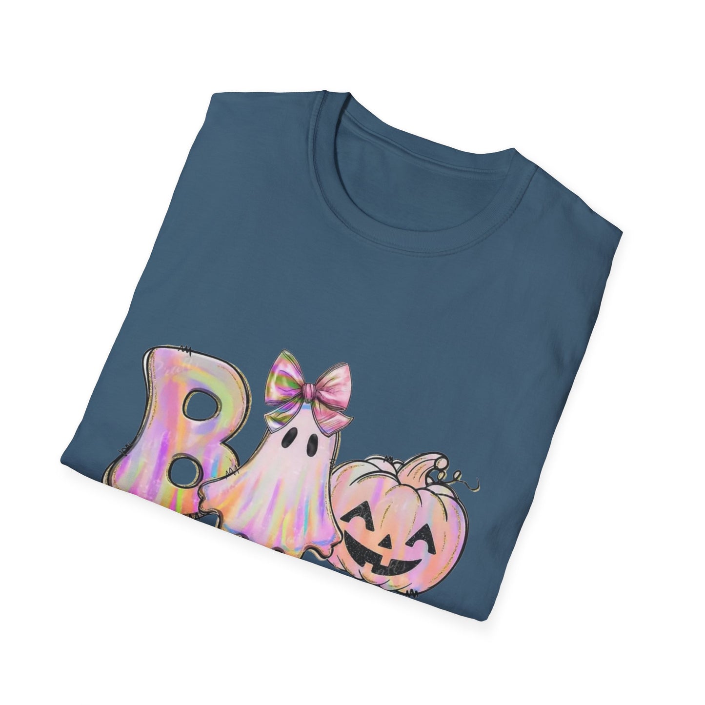 Halloween Ghost Unisex Softstyle T-Shirt, Spooky Tee, Fall Apparel, Pumpkin Shirt, Boo T-Shirt,Halloween Costume