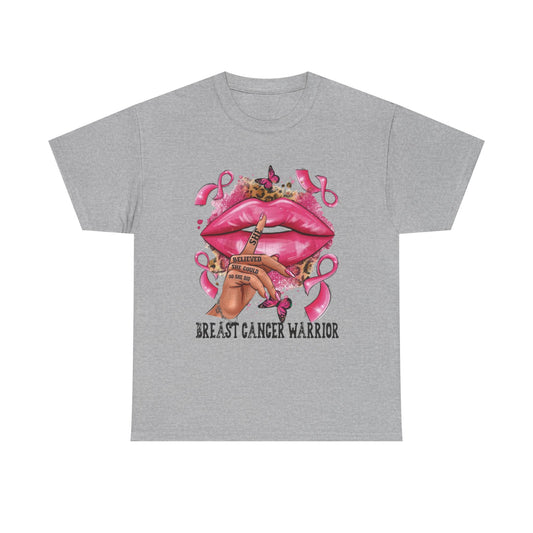 Breast Cancer Warrior Tee, Inspirational Shirt for Awareness, Gift for Cancer Fighters, Supportive Apparel, Empowering T-Shirt