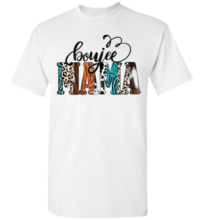 Boujee Mama Animal Print Graphic Tee Shirt Top