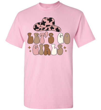 Let's Go Girls Country Cowgirl Hat Graphic Tee Shirt Top
