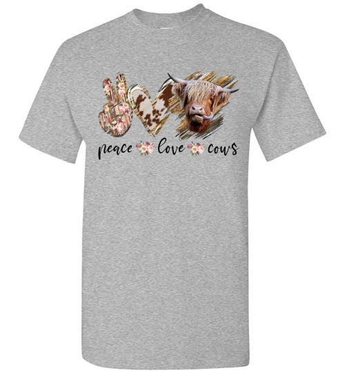 Peace Love Cows Country Tee Shirt Top